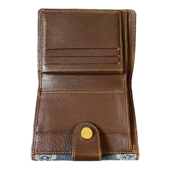 AUTHENTIC Celine Macadam Denim & Leather Compact Wallet w/ Tags - Picture 9 of 11